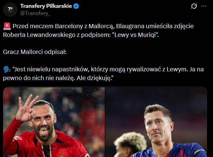 ODPOWIEDŹ napastnika Mallorki na... PORÓWNANIE GO DO LEWANDOWSKIEGO!